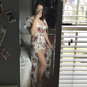 Floral short jumpsuit/ dress/ romper